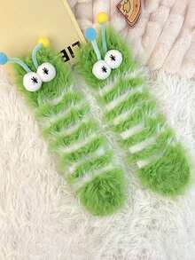 1双/2双女士新奇袜子，船袜，节日袜，卡通袜，毛绒袜，礼品袜，短袜，大眼睛袜，可爱袜，保暖袜，花式袜——适合日常穿着、节日庆典和派对等各种场合，舒适保暖。 - 彩色 - 查看 28