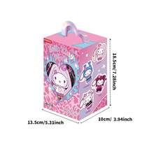Miniso Colgante de la serie estrella pop de Sanrio Kuromi/My Melody Hello Kitty en caja ciega, con disfraz de estilo estrella y detalles lindos, de material de vinilo y peluche, con bolsa con hebilla y llavero, decoración portátil, adecuado como regalo del Día de San Valentín (1 pieza entregada al azar) - Multicolor - Ver 10