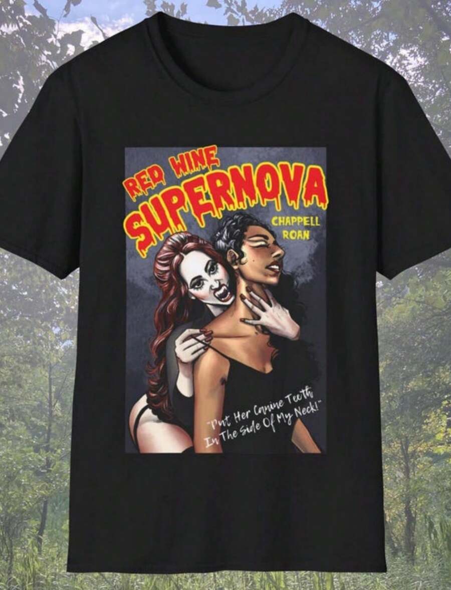 Red Wine Ernova Vintage Monster Poster Shirt - màu đen - Xem 1