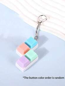 1PC Simple Colorful Keyboard Fidget Toy 4 Keys Keyboard Cube Relief Pressure Relief Keychains, Car Keychain, Bag Pendant, Keychain Accessories, Keyboard Key Design, Adult Finger Keychain, Finger Press Keyring, Calming Keychain, Focus And Relaxation Unzip Keychain Birthday Gifts Party Gifts Holiday Gifts. Car Accessories Bag Charm School Cute Goth Y2k Bag Lanyards With Id Holder Car Accessories Bag Charms. - Multicolor - View 7