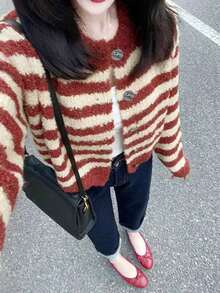 Women Cardigans - Red - View 3
