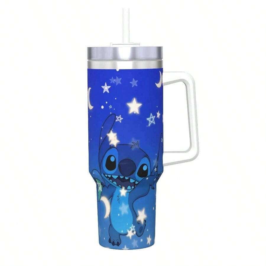 Lilo Stitchs Tumbler Vacuum Insulated Cartoon Coffee Cups With Lid Straw Smoothie Tea Mugs Bottle, 40oz - 16 + 均碼 - 查看 1
