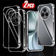 两件装透明气垫手机壳，适用于摩托罗拉、一加和瑞尔梅等手机。这款透明手机壳采用四角防摔设计，为您的手机提供全方位保护。手机壳、手机保护套、手机外壳、手机套、防摔手机壳 - 氣墊殼-透明 - 查看 141