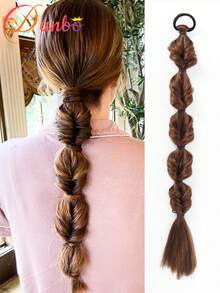 Tóc giả buộc đuôi ngựa tết 20 inch kèm dây thun co giãn cho nữ, tóc tết xoắn, buộc tóc kiểu dreadlock, tóc tết đuôi ngựa lồng đèn cho nữ, sử dụng hàng ngày - Nhiều màu - Xem 6