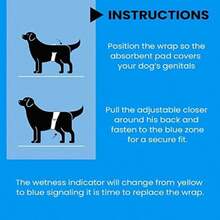 Male Dog Wraps, , 50 Counts Dog Diapers for Male Dogs, Extra Small Disposable Puppy Wraps(Large 50) - 2pcs - Ver 4