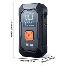 Arrancador De Batería Portátil 6000a Para Auto Con Inflador 150psi De Neumáticos Y Led Pantalla, 3 Modos De Iluminación Y Modo Sos Para Automóvil Moto Camioneta Cortacésped Colchón Inflable Baloncesto - Negro1 - Ver 10