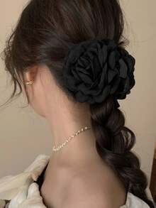 1pc Rose Flower Hair Claw Clip, Elegant Floral Hair Claw Hair Accessory For Women Women Hair Clips Causal Hair Clutch Elegant Hair Jaw Clip