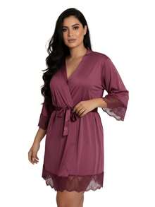 Maternity Sleepwear - 酒紅色 - 查看 3