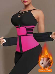 1件装男女通用塑身衣，束腰带采用双腰部魔术贴拉链设计，具有瘦身提拉功能，使运动更轻松，快速吸汗，打造完美腰线。 - 彩色 - 查看 19