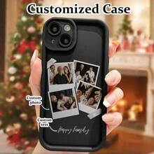 Funda de teléfono antideslizante, a prueba de golpes y elegante Funda de teléfono: Funda de teléfono con patrón de ojos pintado personalizado de 4 fotos Gao Zhu, protección completa personalizada con foto, agarre cómodo, antideslizante, a prueba de caídas, elegante. Regalo perfecto para amigos, parejas y seres queridos. ¡Equipa tu teléfono con una funda de teléfono a la moda! - 1 pieza - Ver 7