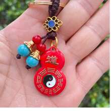 1pc 2026 New Copper Gourd Five Emperor Coin Keychain, Wealth Dragon Keychain, Smooth Sailing Keychain Pendant, Thank You Gift, Boyfriend Coin Gift, Husband Wife Gift, Key Chain, Car Key Chain Pendant Accessory - Multicolor - View 7