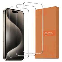 3 pezzi di vetro temperato compatibile con Samsung 17 16 15 14 13 12 11 Pro Max Air X XS XR Mini 7 8 14 Plus, protezione schermo compatibile con 14 15 16 Pro Max A55 A56 S24FE S25 04 05, accessori per telefono, protezione schermo per uso quotidiano, ufficio e casa, resistente all'acqua, agli urti, alle cadute e ai graffi