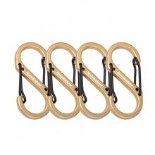 Conjunto de 4 Mosquetões Multifuncionais para Atividades ao Ar Livre - Acessórios Essenciais para Camping, Caminhadas e Ciclismo, Ideais para Chaveiros, Varal e Gancho de Barraca - Multicolorido - Ver 6