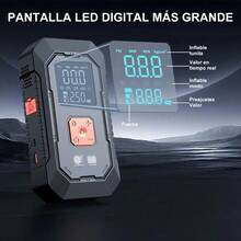 Arrancador De Batería Portátil 6000a Para Auto Con Inflador 150psi De Neumáticos Y Led Pantalla, 3 Modos De Iluminación Y Modo Sos Para Automóvil Moto Camioneta Cortacésped Colchón Inflable Baloncesto - Negro1 - Ver 5