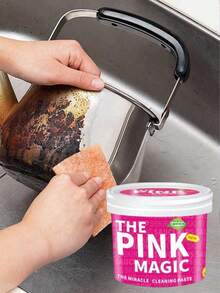 500克神奇厨房清洁粉，不锈钢清洁膏，多用途除油剂，适用于锅具、平底锅、各种表面，可深度清洁抽油烟机、炉灶、烤箱、水龙头及顽固污渍，厨房锅底清洁抛光剂 - 100克装量较少，建议使用500克装，是节假日聚会后清洁油渍的好帮手。 - 彩色 - 查看 11