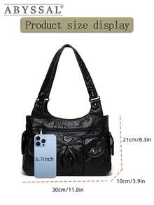Grunge Punk Casual Women's Shoulder Bag/Totes Large Capacity Handbag For Commuting, School, New Arrival Tote Bags - Multicolor - View 2