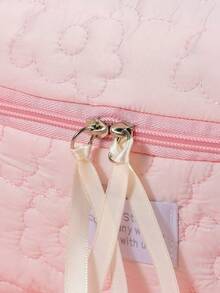 1 PC Pink Floral Quilted Fish Cloud Bag Make Up Bag, Fashionable And Casual Large Capacity Portable Zipper Makeup Bags, Travel And Vacation Essentials Cosmetic Bags For Sanitary Napkins, Pouch Pads, Wired Earphones, Earpods, Headphones, Charger, Lipsticks, Cosmetics, Perfume, Skin Care And Beauty Products, Home Decor, Keys, Holiday Gifts Makeup Travel Toiletry Organizer Essentials Gifts - 綠色 - 查看 5