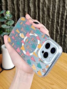 Funda magnética protectora con diseño de árbol de Navidad, diseño moderno de dibujos animados a prueba de golpes, estampado estético encantador, ideal para regalar en Navidad. Compatible con iPhone 17promax 17pro 17Air 17 16promax 16 15 14 13 12 11 Plus Pro Promax S25Ultra S25 S24 S23 S21 FE plus Ultra - Plateado - Ver 11