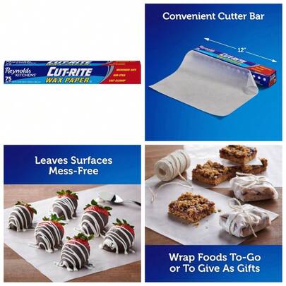 Wax Paper Roll For Food 75 Square Feet Non-Stick Baking Sheets Kitchen Use