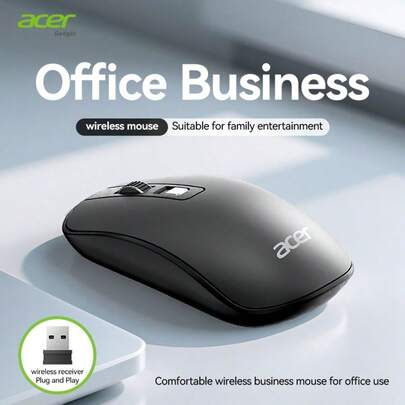  Acer OMR242 Wireless Mouse, 2.4G Ultra-Thin USB Wireless Mouse With USB Receiver, Laptop Mouse With 4 Buttons, Portable For Notebook, Desktop, PC, Wireless Mouse, Laptop, Ergonomic Mouse, Wireless USB Mouse