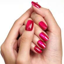 GLAMERMAID Hot Pink Press On Nails Extra Short Square, Handmade Magnet Cat Eyes Glitter Jelly Gel Fake Nail Kits, Magnetic Glue On Nail Reusable Acrylic False Nails Manicure Kits For Women - ColorA - 查看 5