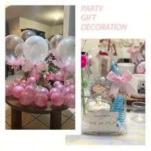 50个亮红色缎带蝴蝶结 - 优雅的环扣，适用于礼品包装、手工制作、生日和婚礼装饰，涤纶材质，是节日礼物和礼品包装的理想之选。 - 彩色 - 查看 2