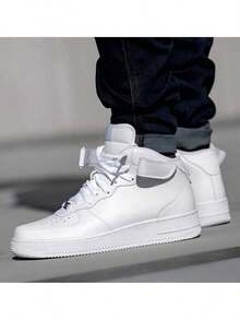 Unisex Casual Air Sneaker Force Basic Lightweight Soft Original High-Top Sneakers Direct From The Factory - 白色 - 查看 4