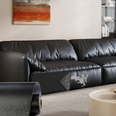 1 Roll Black/Dark Brown/White Leather Repair Patch, Waterproof Removable Self-Adhesive Leather Repair Tape, Cuttable Repair Tape Kit, Suitable For Furniture, Sofa, Car Seats, Chairs And Other Leather Repair, Renovation And Reupholstery.