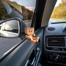 1 Stück handgefertigtes hölzernes Dashboard-Spielzeug mit 12 lustigen Ausdrücken, schwingende Auto-Dekoration, magnetische Nickpuppe, Geschenk für Freunde und Familie - 1 Stück - Übersicht 6