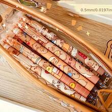 6/12pcs Cute Cartoon Capybara Erasable Gel Pens, Random Pattern, Office/School Writing Gift Box, Student Stationery Small Prize, Smooth Writing Quick-Drying Pen Tip, Suitable For Parent-Child Education, Male/Female Students, Stationery Drawing, Teacher Classroom, Learning Supplies, Birthday Festival Party Gifts