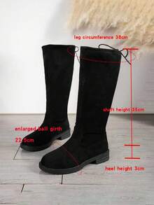 Recommend Ordering One Size Up, Lightweight Fabric With Thermal Lining, Wide Version Over-The-Knee Boots, Loose Version Plus Size Women's Boots, Black Color, Wide Feet, Fat Feet, Big Feet Women's Boots, High Instep, Extra Large, Extra Wide Feet, Extra High Instep, Order One Size Up