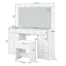 Vanities & Vanity Benches - Black - View 10