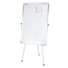 Tripod Writing Board With Paper Clamp And Pen Storage Rack, Single-Sided Foldable Magnetic Whiteboard, Smooth Writing Surface Adjustable Height Whiteboard With Non-Slip Rubber Feet - White - View 1