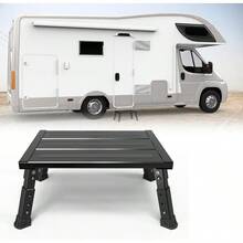 Adjustable RV Step Stool 3-Step Height Adjustment Foldable Legs Wide Anti-Slip Surface Supports Up To 1 000 Lb Premium Aluminum Construction Easy To Carry - CharcoalBlack - View 8