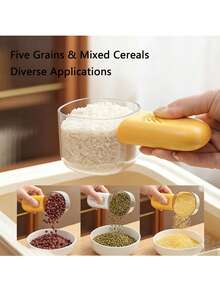 1pc/2pcs Multi-Functional Kitchen Rice Scoop, Food Powder Measuring Spoon With Scale, Creative Grain Scoop - Multicolor - View 5