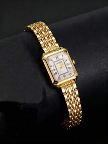 1pc Minimalist Elegant Small Dial Quartz Women's Watch, Suitable For Daily Matching, Birthday, Women's Gift, Anniversary, Singles' Day, Holiday Gift (No Gift Box) - White - View 3