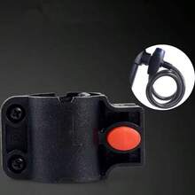 Anti-theft lock for mountain bike, secure steel wire loc - Negro - Ver 4