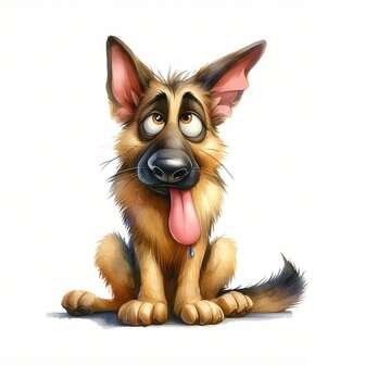 1 pieza/2 piezas/3 piezas Diseño lindo de pastor alemán de dibujos animados sacando la lengua, adecuado para hombres y mujeres, pegatina de transferencia de calor, lavable en camisetas, jeans, chaquetas, mochilas, ropa, sombreros, etc. para hacer que tu atuendo sea talla grande vibrante