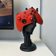 1pc/Cyberpunk Creative Mechanical Hand Game Controller Stand, Stand Handle, Suitable For Controllers And Phones, Multifunctional Desktop Storage Tool, Great Choice For Game Enthusiasts As Back-To-School Gifts, Christmas Gifts, Christmas Decorations - 銀色鏽色 - 查看 1