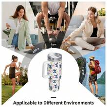 Lilo And Stitchs Cartoon Insulated Tumbler With Lid Stainless Steel Thermal Mug Office Home Car Bottle Cup, 40oz - 8 + MỘT KÍCH CỠ - Xem 5