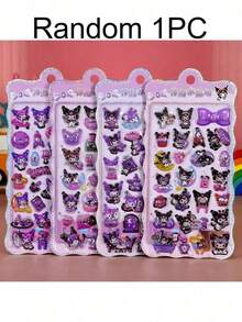 3D立体浮雕贴纸，防水，可爱卡通女孩装饰贴纸，适用于剪贴簿 - 彩色 - 查看 9