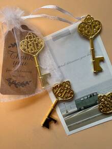 Set di 30 pezzi di apribottiglie a forma di chiave dorata per 18 anni, adatto come regalo per 18° compleanno, feste di compleanno, regali per anniversari, bomboniere per matrimoni e omaggi agli ospiti, regali di San Valentino, forniture per cucina e bar, regali per feste - A - Visualizzare 7