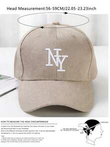 1pc/3pcs Embroidered New York Baseball Cap, Unisex Outdoor Sun Protection Casual Hat For Spring Autumn Travel Beach Vacation - Baseball Cap - View 9
