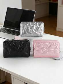 1pc Large Capacity Ultra-Light Computer Sleeve Organizer Laptop Case Laptop Sleeve Laptop Cover Computer Bag Laptop Bag Water Resistant For Business For College Back To School - Silver - View 7