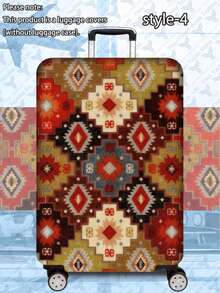 1pc 300g/M² Printed Travel/Business Series Cover Is Perfect For Business Trips, Summer Vacations, Returning To School, And Checked Baggage. Made Of Scratch-Resistant Polyester, It's Unisex, A Great Value Travel Accessory, Easy To Hand Wash, And Can Be Easily Cleaned. An Essential Accessory For Outdoor Vacations And Travel (Suitable For 20-28 Inch Suitcases). - Multicolor - View 26