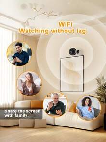 720P HD Mini WiFi Camera With Real-Time Remote Viewing, Two-Way Audio, And Motion Detection, Suitable For Home And Pet Monitoring - Multicolor - View 8