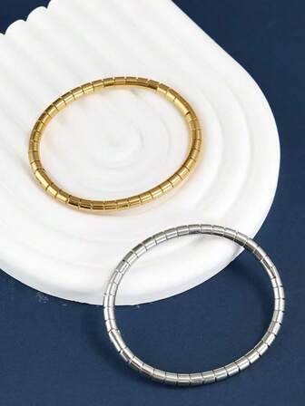 1pc/2pcs Titanium Steel Bracelet For Women, Non-Fading, Wholesale, Niche High-End Vintage Style Stainless Steel Bracelet