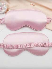 1 pieza/2 piezas Máscara para dormir que bloquea la luz, máscara de ojos de seda de imitación de doble cara, máscara de ojos transpirable de varios colores con banda elástica envuelta, máscara de ojos suave y cómoda como regalo - Multicolor - Ver 3