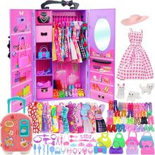 83 Doll Clothing & Accessories - Suitcases, Wardrobes, Skirts, Bags, Shoes For Christmas, Children's Day, Birthday Gifts - Multicolor - View 1
