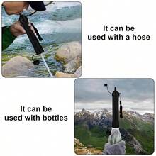 Sistema de filtracin de nivel de 10 nm mejorado para senderismo, camping, viajes, pajitas de agua para purificar el agua, pajita de agua de emergencia negro - negro - - Ver 8